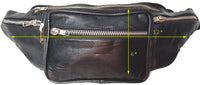 Genuine Leather Cowhide Fanny Bag Waist Belt Pouch #3622