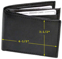 Genuine Leather Men's Lambskin 16 Cards Wallet- Black or Brown #4174