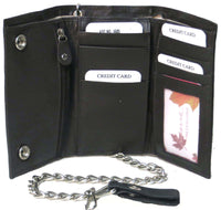 Genuine Leather Cowhide RFID Biker's Wallet #4685RP
