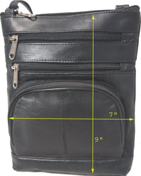Genuine Lambskin Leather Women's Slim Cross Body Bag #7078