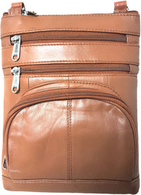 Genuine Lambskin Leather Women's Slim Cross Body Bag #7078
