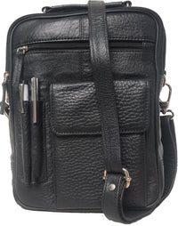 Genuine Leather Cowhide Men's Large Shoulder Bag #8550