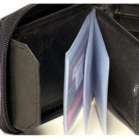 Genuine Leather Lambskin Zip Around Picture Wallet #4136