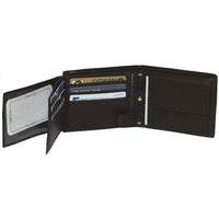 Genuine Leather Men's RFID European style Wallet with Coin Pocket #4555R