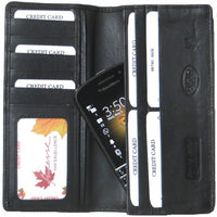 Genuine Cowhide Leather Breast / Coat RFID Card Wallet with Phone pocket # 4608R